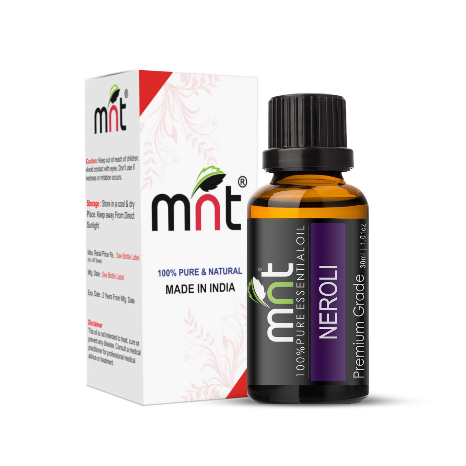 MNT Neroli Essential Oil 100% Pure Natural & Therapeutic Grade For Aromatherapy, Massage Suitable for All Skin Types (30ML) (B07F82Q8N1) Amazon Price History, Amazon Price Tracker