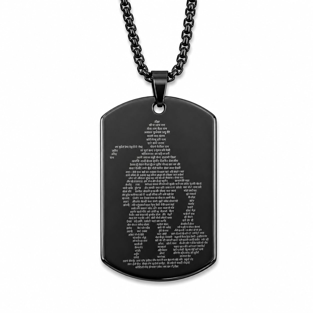 Hanuman Pendant with chain for men with Engraved Hanuman Chalisa | Stainless Steel & Anti tarnish Hanuman Necklace with 6 Months Warranty-image-7