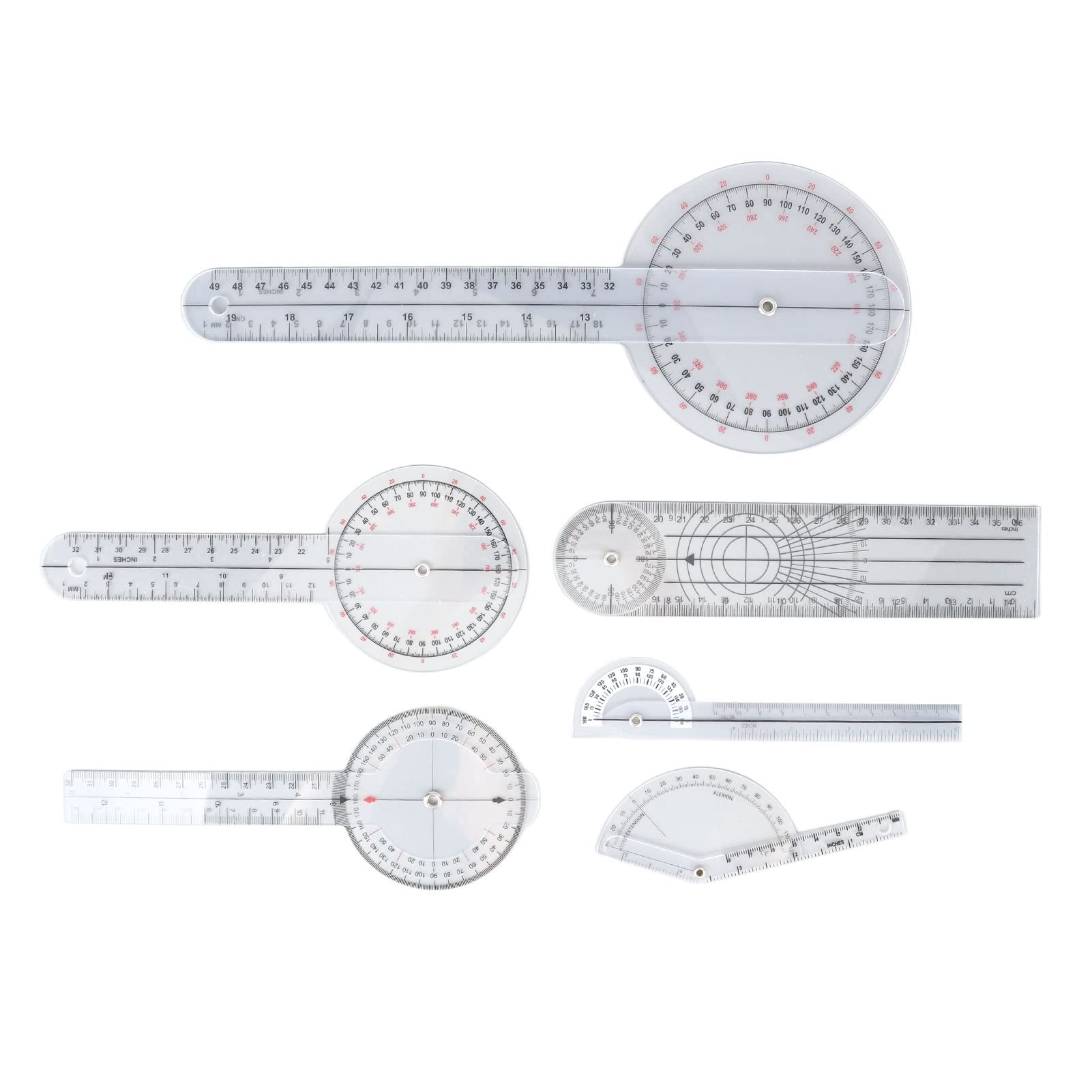 Goniomètre Numérique électronique, Ensemble de 6 Goniomètres Médicaux 6 8 10 Pouces Ensemble de Goniomètre Articulaire Multifonction pour les Kinésithérapeutes à Usage Domestique et les étudiants