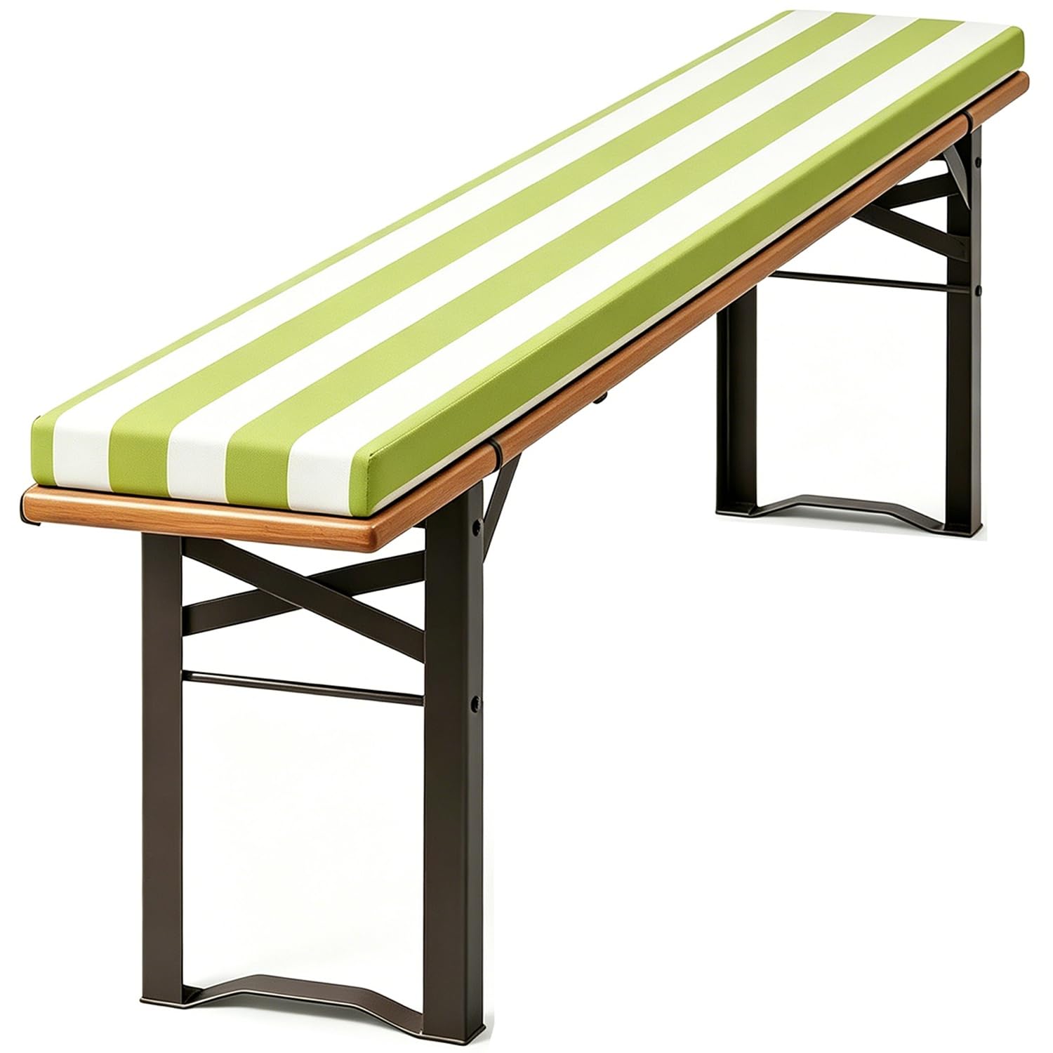 PLCIVSA Picnic Bench Cushion – Outdoor Picnic Table Seat Benchs Cushions with Zipper & Non-Slip Bottom - Water-Repellent Fabric(Fruit Green,150x40cm/59x16in)