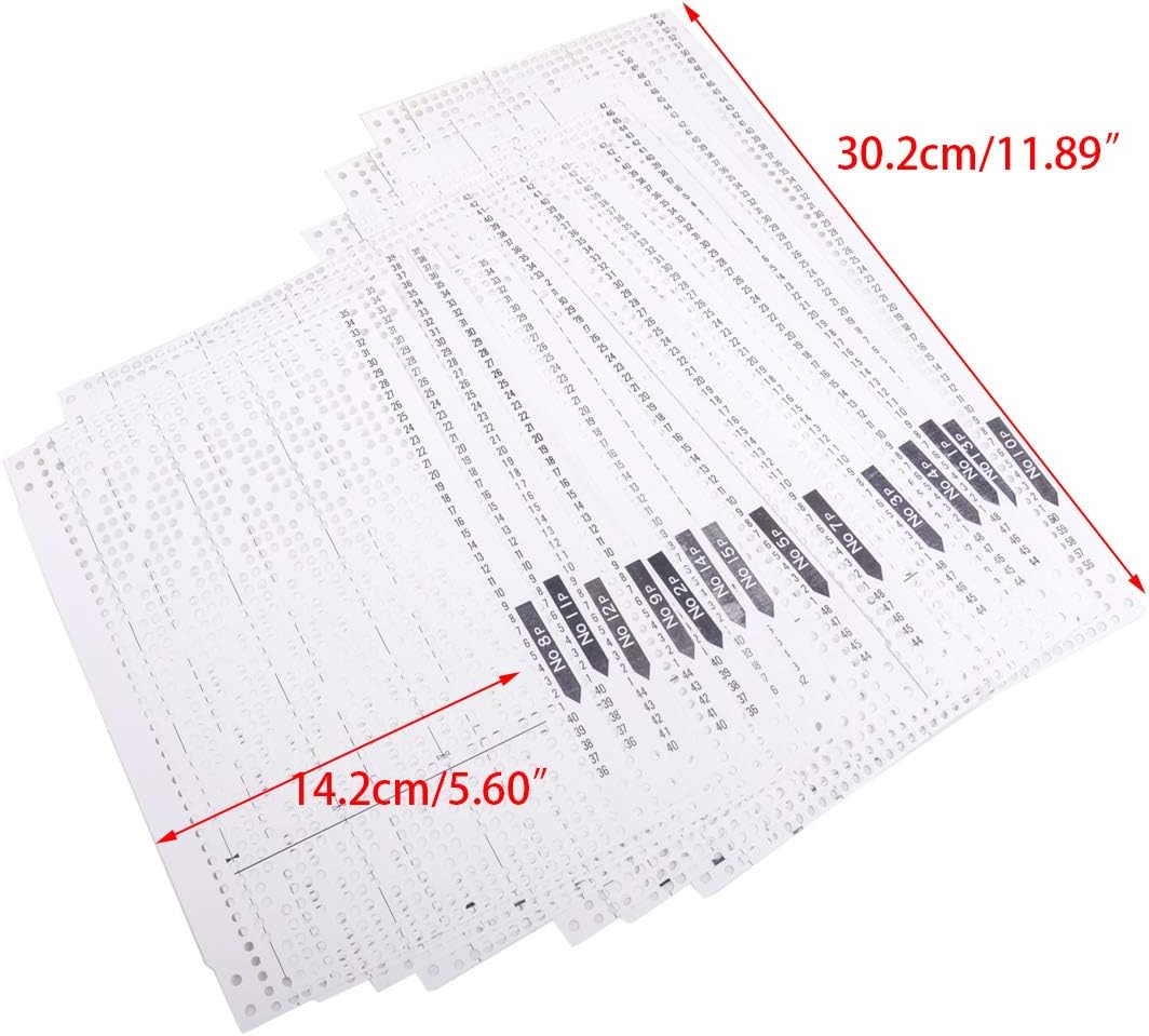 15pcs Set Pre Punched Card Kit Fit for Brother KH260 Knitting Needlework Machine