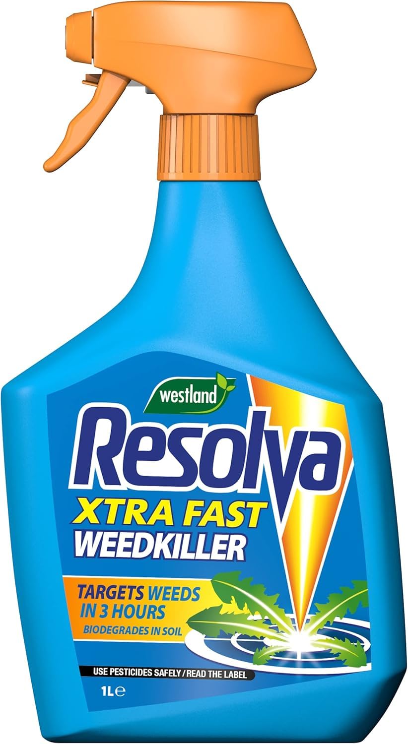 Resolva Xtra Fast Weedkiller Ready to Use 1L | Fast-Acting Weed Killer for Paths, Patios, Driveways & Garden Areas