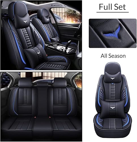 Miniatura 2 de Juego completo de fundas de asiento de automóvil de ajuste universal para Chevy Cruze 2011-2019, juegos interiores de automóvil de piel sintética