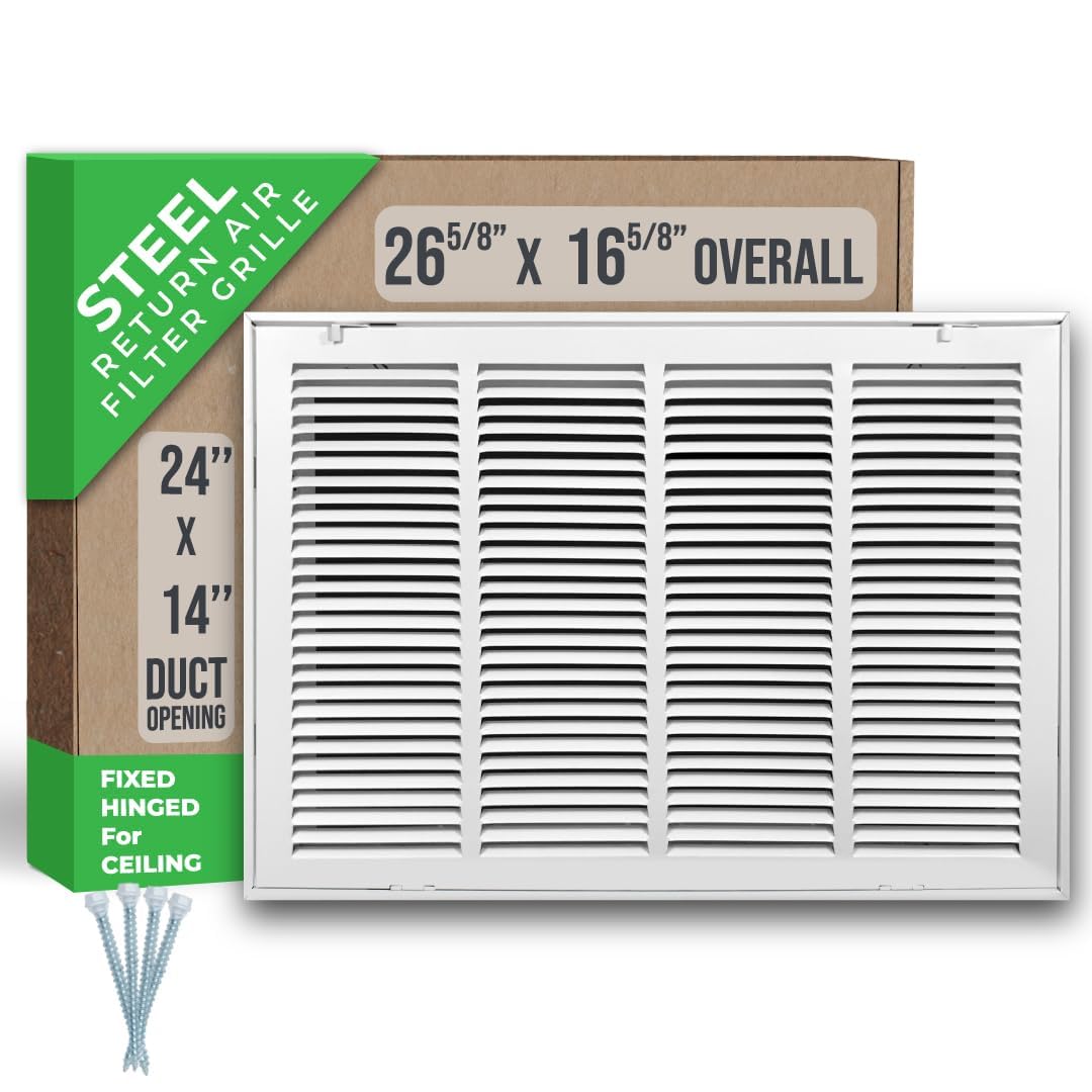 Handua 24x14 Fixed Hinged Return Air Filter Grille