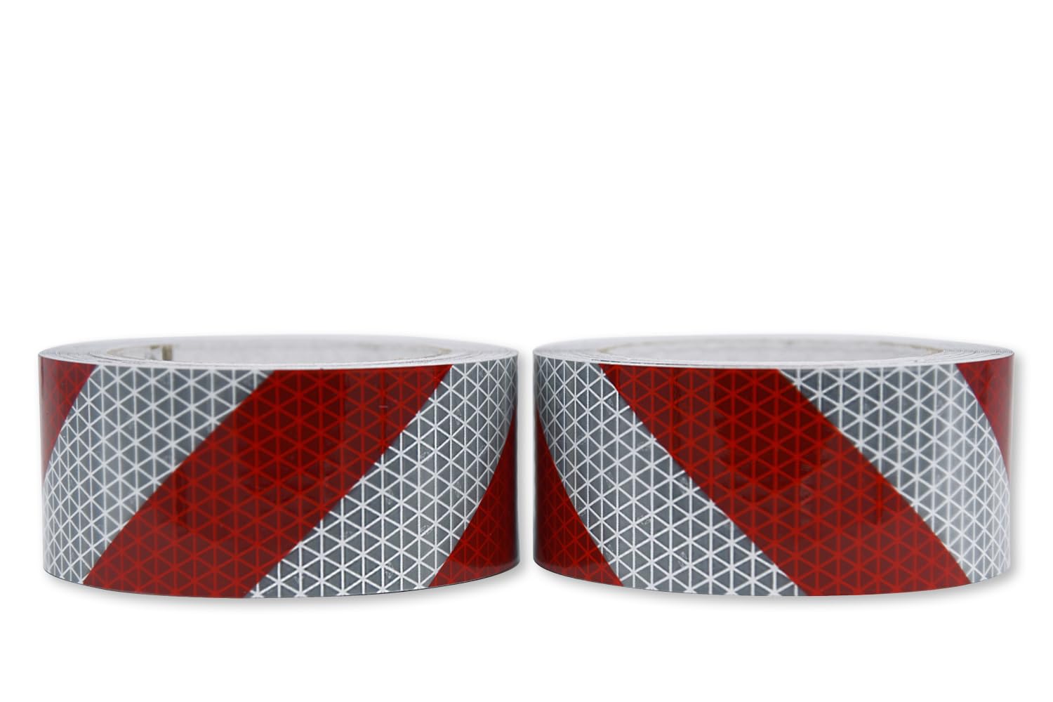 Orafol ORALITE 5931M Prismatic Construction Grade - Set Industriewarnmarkierung rot-weiß - Anwendungspaket je 10 Meter linksweisend und rechtsweisend (50 mm Breite)