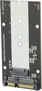 M.2 to SATA III SSD Adapter, 2.5 Inch SATA Converter from B Key m.2 NGFF SSD to SATA, Support for 2230/2242/2260/2280/22110 Sizes SSD