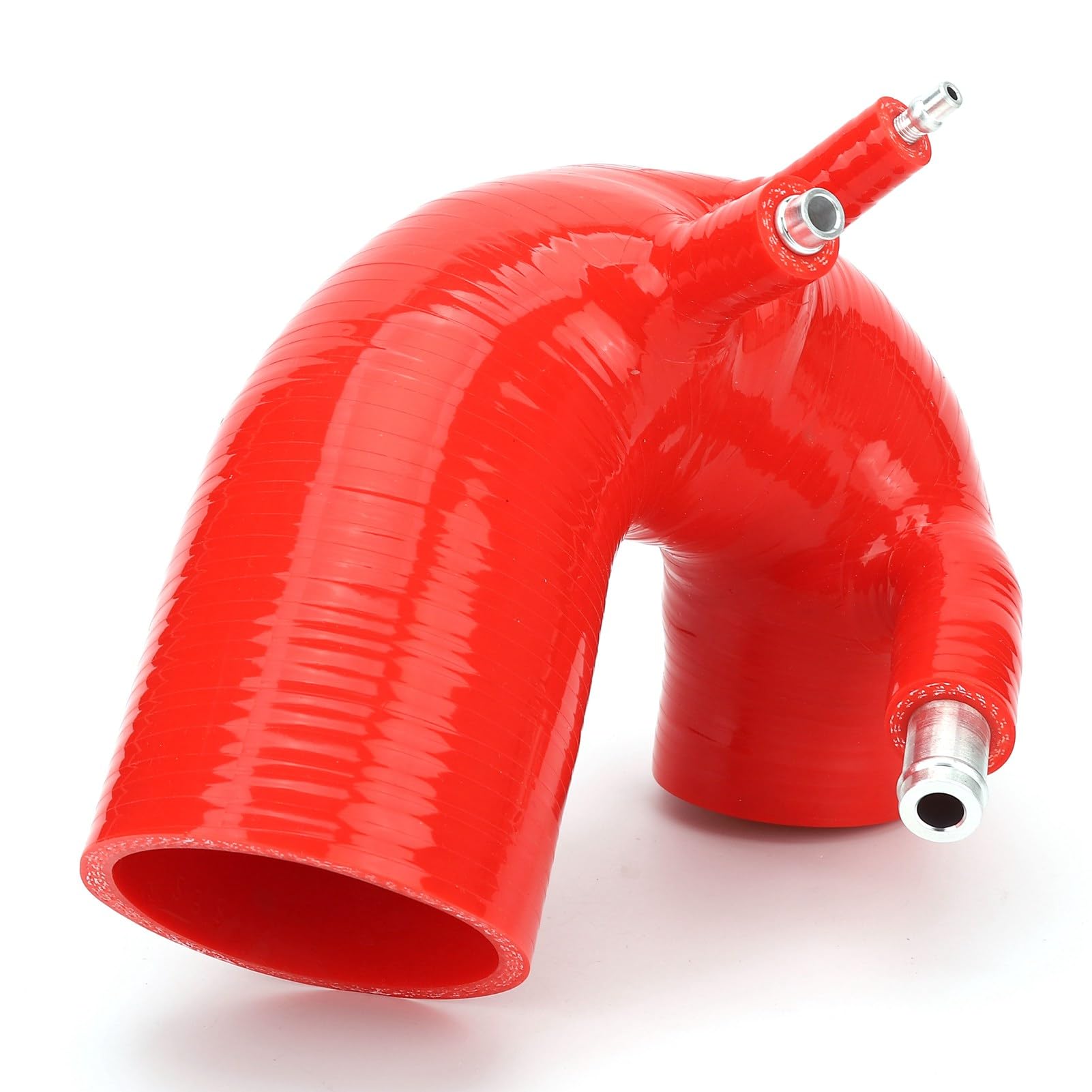 Kit Tubo Flessibile di Aspirazione in Silicone per Abarth 500 595 695 1.4L TurboJet 2008-2023 (Rosso)