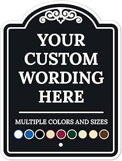 Custom Indoor/Outdoor Decorative Sign,Custom Personalized Black Sign, 12...