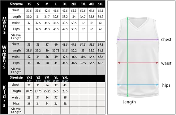 Custom Basketball Jersey for Men Basketball Uniform Youth Kids with Name,Numer,Logo, Personalized Team Jerseys Sportwear