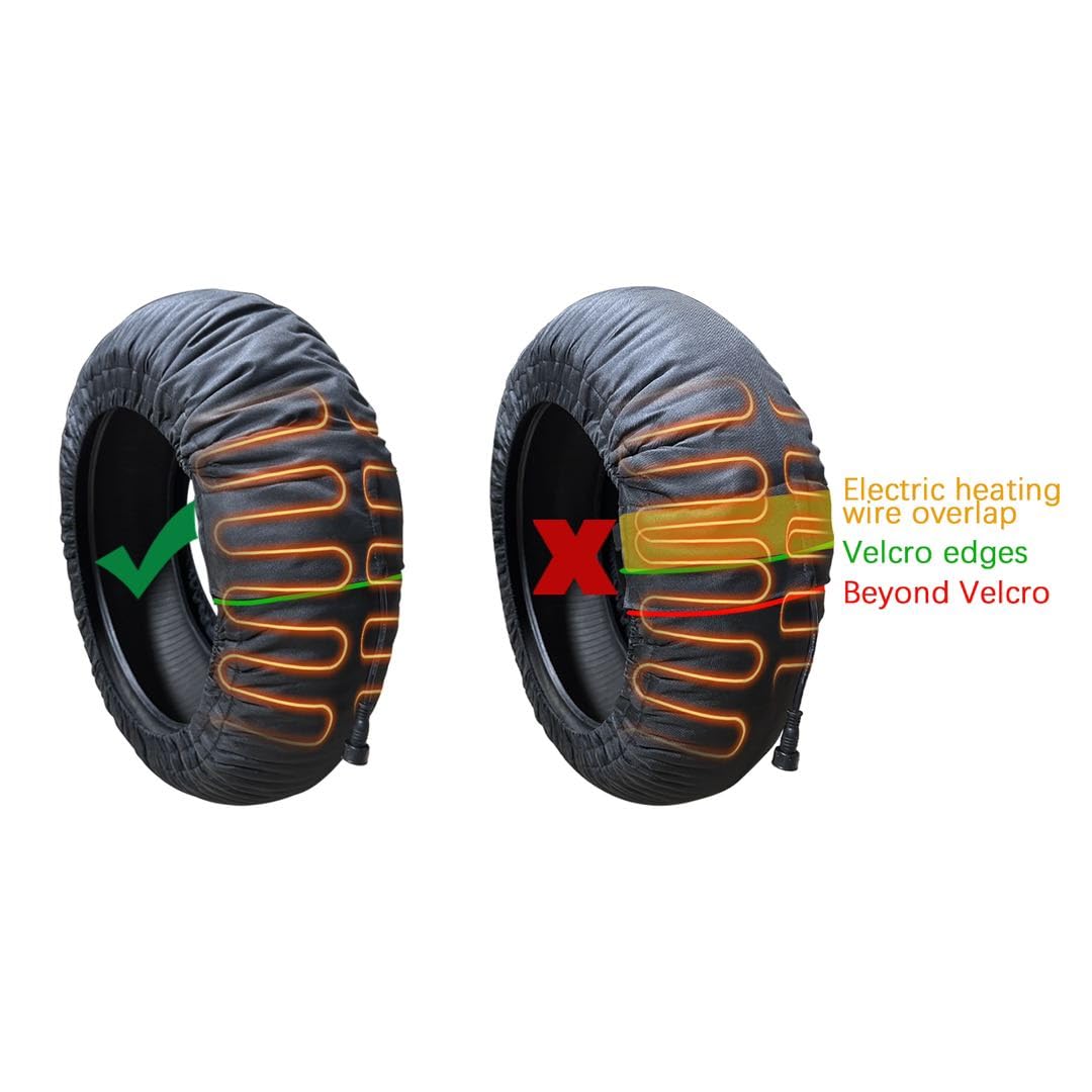Motorrad Reifenwärmer 120/70-17 180-200/55-17 einstellbar bis 100 Grad