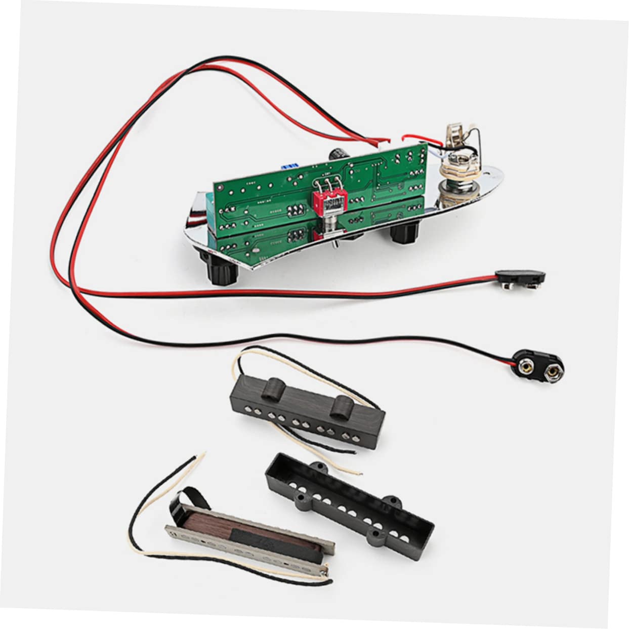 Set di Pickup per Basso Elettrico Jb a 5 Corde, Ferro Argento, Ricambio per Accessori Basso | Argento, Finitura Resistente allo Sfaldamento, Struttura Poco Deformabile, per Appassionati di Basso