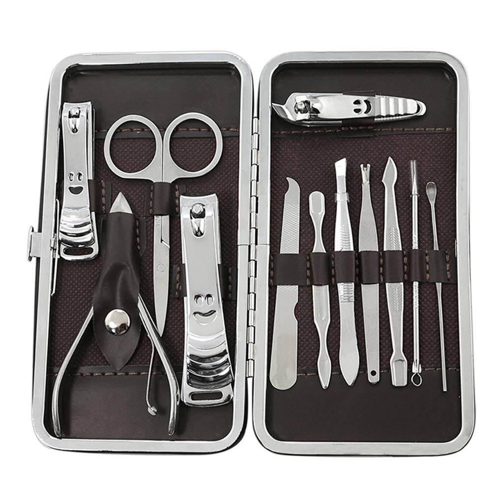 1 Set Stainless Steel Nail Clipper Cutter Trimmer Ear Pick Grooming Kit Manicure Set Pedicure Toe Nail Art