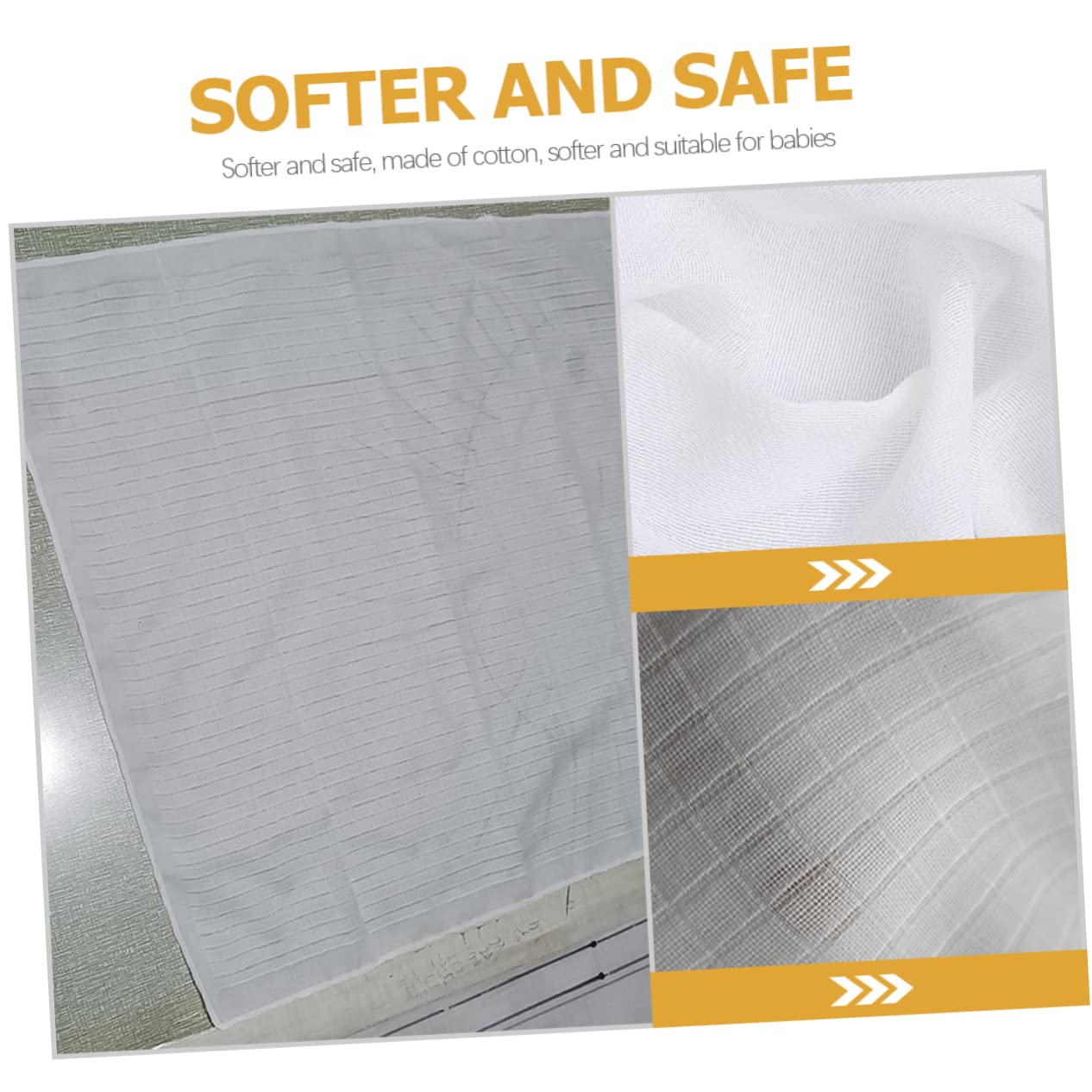 Hemoton 10 Pack Cotton Diaper Inserts Liners Reusable Washable Baby Diaper Inserts Burp Cloths