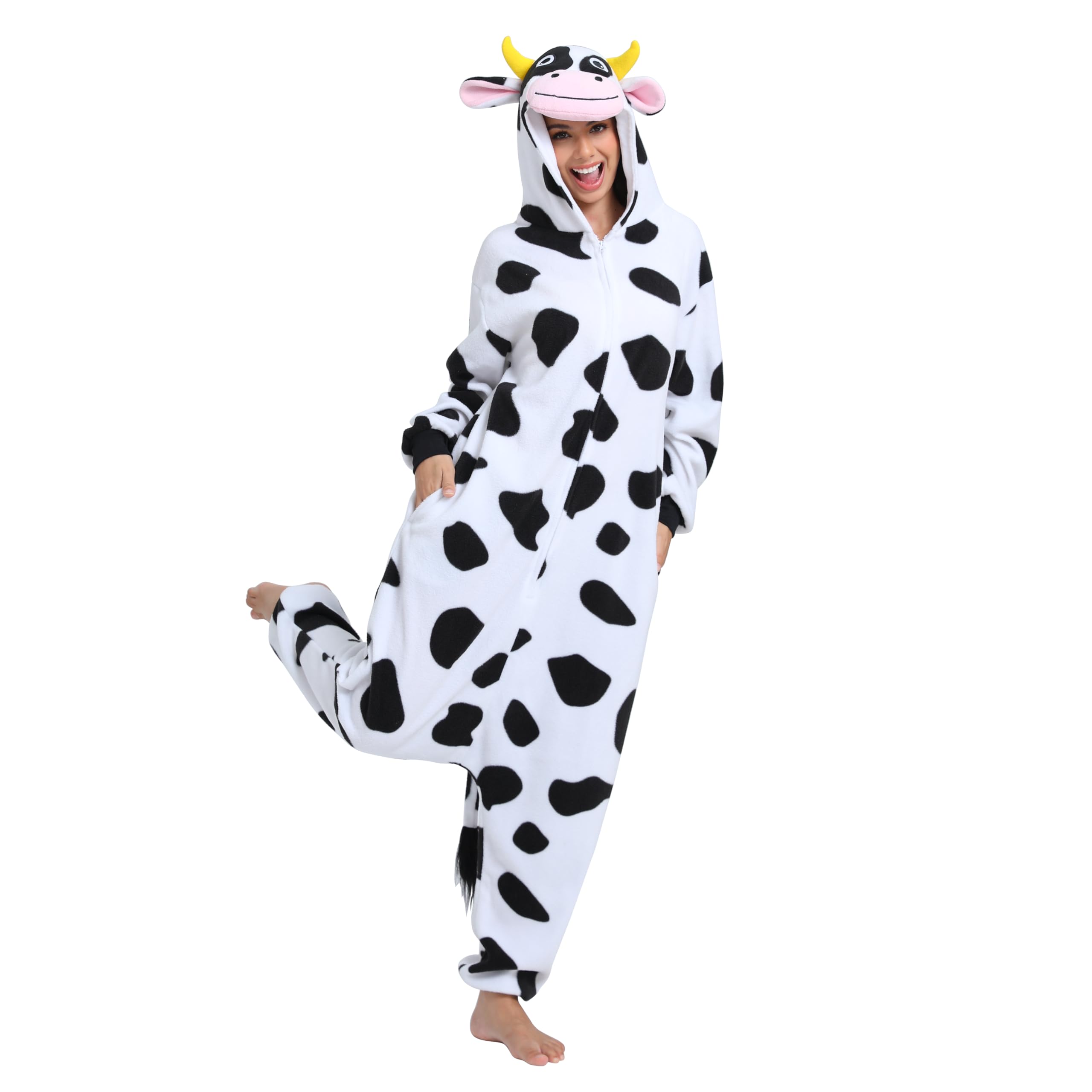 Wishliker Adult Onesie Animal Pajamas Halloween Cosplay Costumes Party Wear