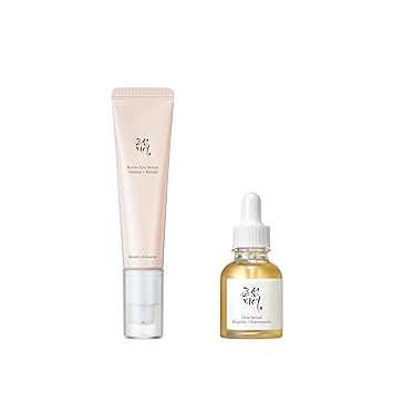 Beauty of Joseon Revive Eye Serum with Retinal Niacinamide 30ml, 1.01 fl.oz. with Glow Serum Propolis and Niacinamide 30ml, 1.01 fl.oz., Korean Skincare