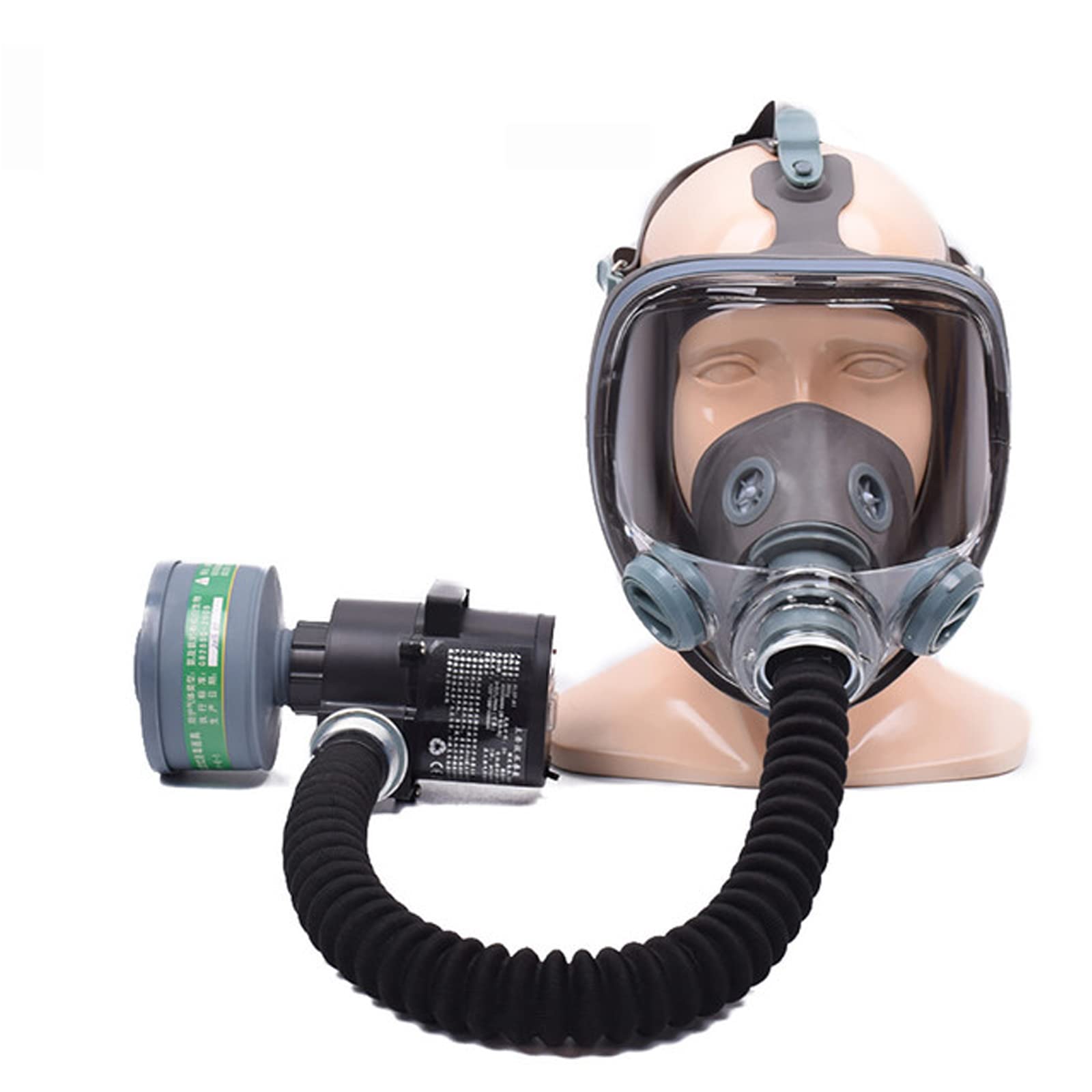Soplador Eléctrico Recargable, Máscara Facial Completa con Respirador, Máscara Antigás, Máscara Antivaho Hd, Sistema Respiratorio de Protección (Paquete 2)