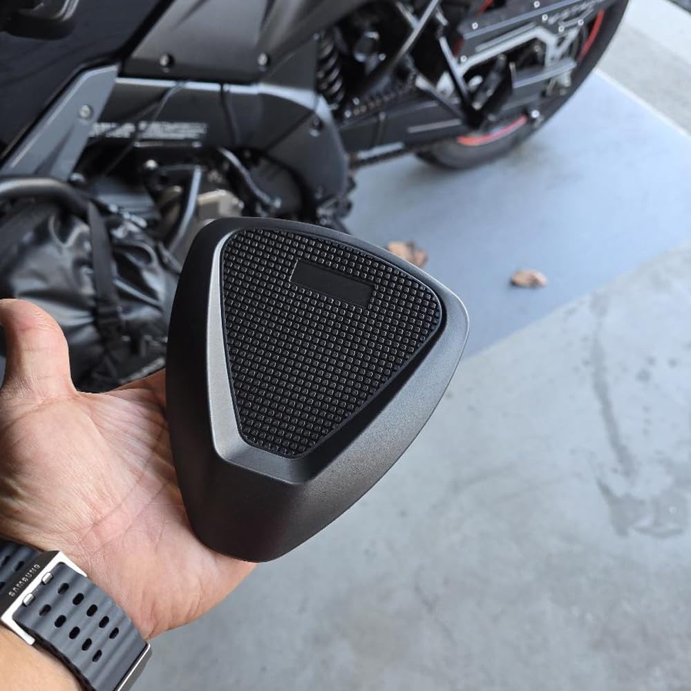 Universal Motorcycle Kickstand Pad Plate- Heavy Duty Anti-Sinking Kickstand Support Plate for Soft Ground, Grass, Hot Pavement - Outdoor Parking Essential Safety Accessory - Black (2)