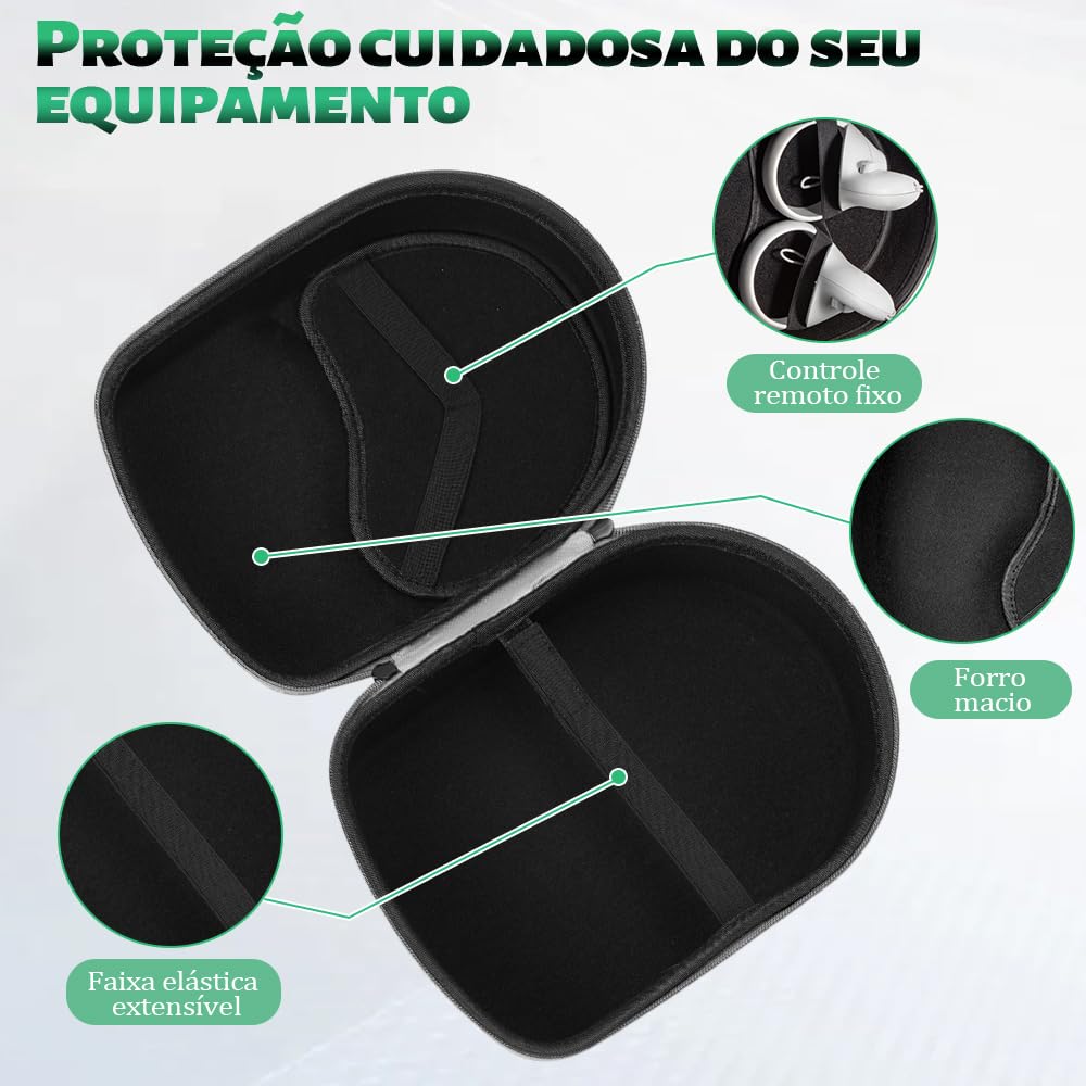 Case para Meta Quest 3 Acessorios, Case para Oculus Quest 2