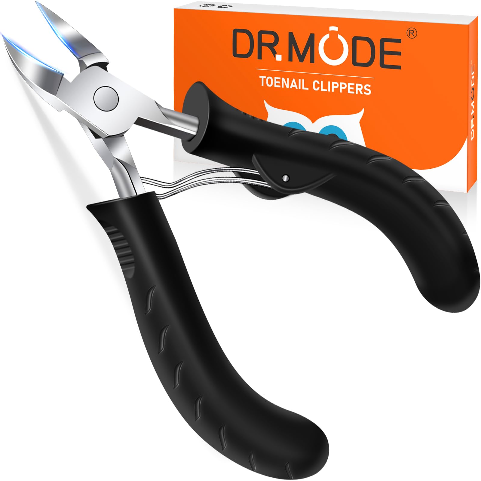 Toenail Clippers for Seniors & Thick Nails - DRMODE Precision Large Toe Nail Clippers for Thick Nails,Comfort Grip Fingernail Clipper, Ergonomic Long Handle Nail Cutter for Men and Women