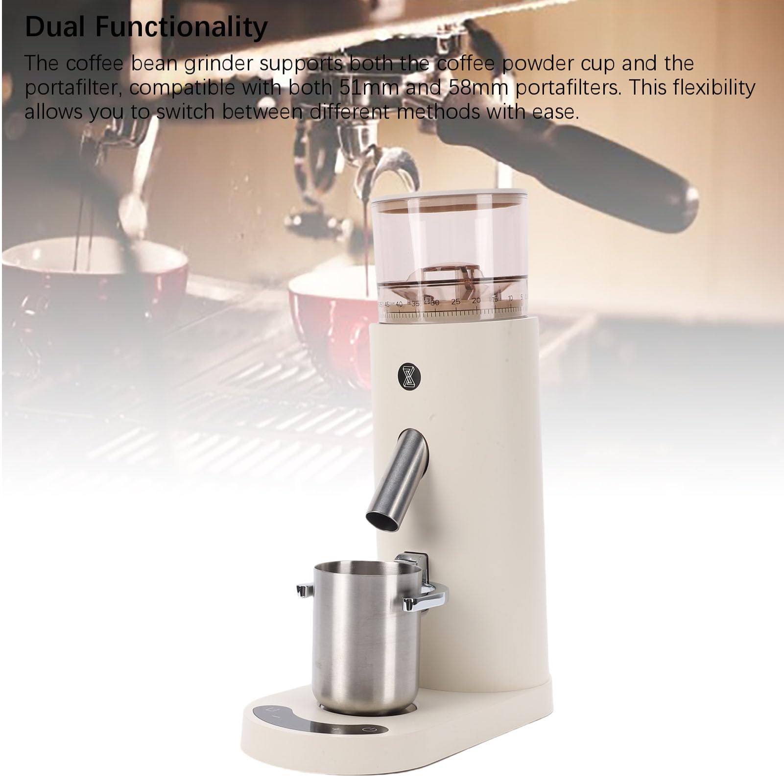 Generic Molinillo de café Eléctrico Recargable, Aspereza Ajustable Antiestática para Elaboración Casera, Capacidad de 80g (685 Albaricoque)