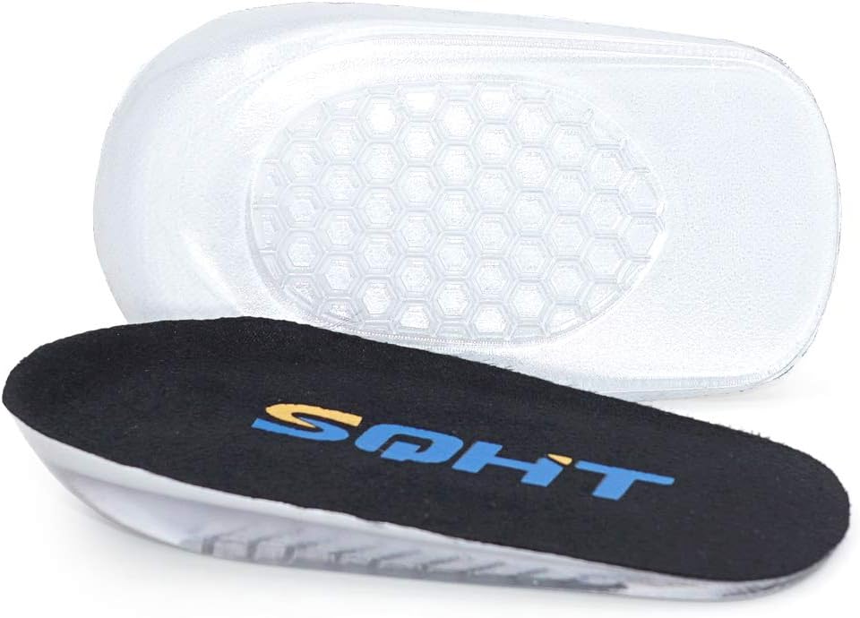 SQHTHeight Increase Insoles, Heel Cushion Inserts, Heel Lift Inserts for Leg Length Discrepancies (Small - 0.6" Height)