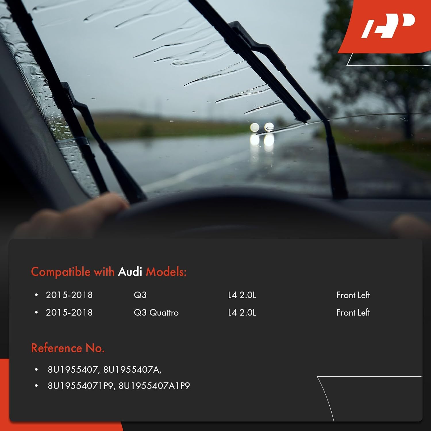 A-Premium Front Driver Side Windshield Wiper Arm Compatible with Audi Q3, Q3 Quattro, 2015 2016 2017 2018