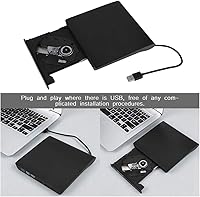 Vista 6 de Vbestlife - Unidad externa de CD y DVD, USB 3.0 Slim portátil DVD RW, lector de grabador de CD RWDVD RW, grabadora de reproductor de DVD