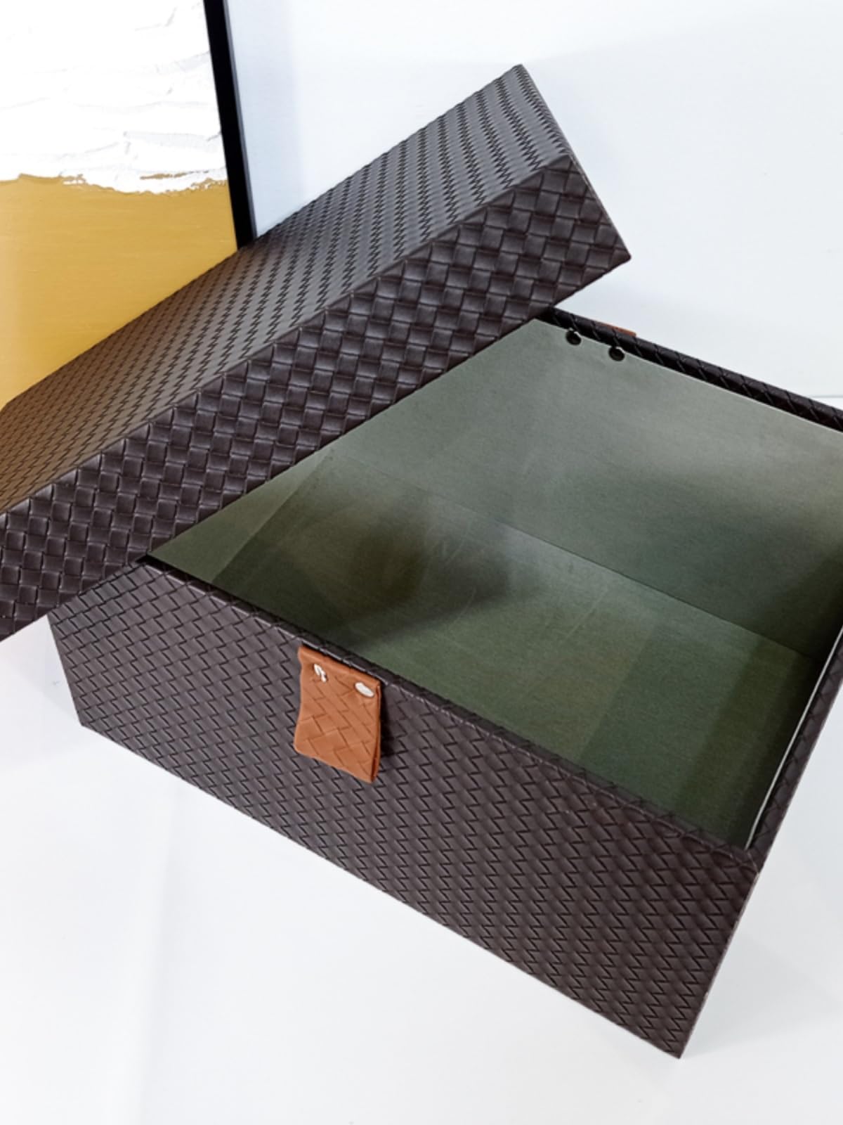 Almacenamiento Juguetes Caja de almacenamiento para juguetes de 3 piezas, organizador de almacenamiento de juguetes de gran capacidad, tablero de alta densidad, contenedores de almacenamiento de cuero