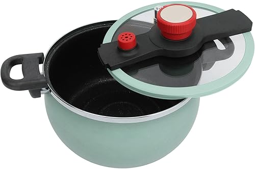 Olla de cocción a micro presión resistente al calor antiadherente tapa visual olla olla presión olla 7L cocina (azul azul)