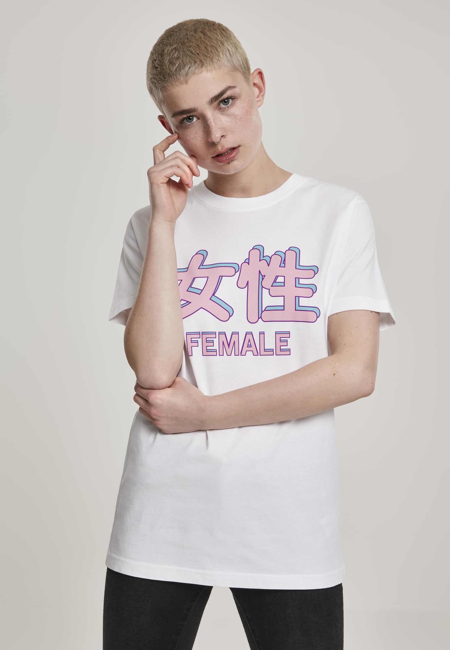 Mister Tee Women's Blanc T-Shirt