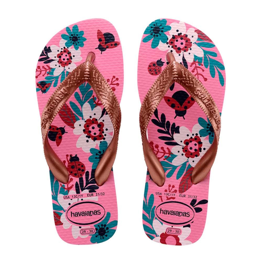 Havaianas Kids Flores, Infradito Unisex - Bambini e ragazzi, Pink Lemonade, 23/24 EU