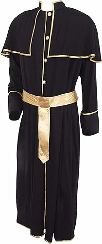 Miniatura 3 de Disfraz de Halloween para hombre del Padre Celestial, disfraz de predicador del Evangelio del Sacerdote, Multicolor