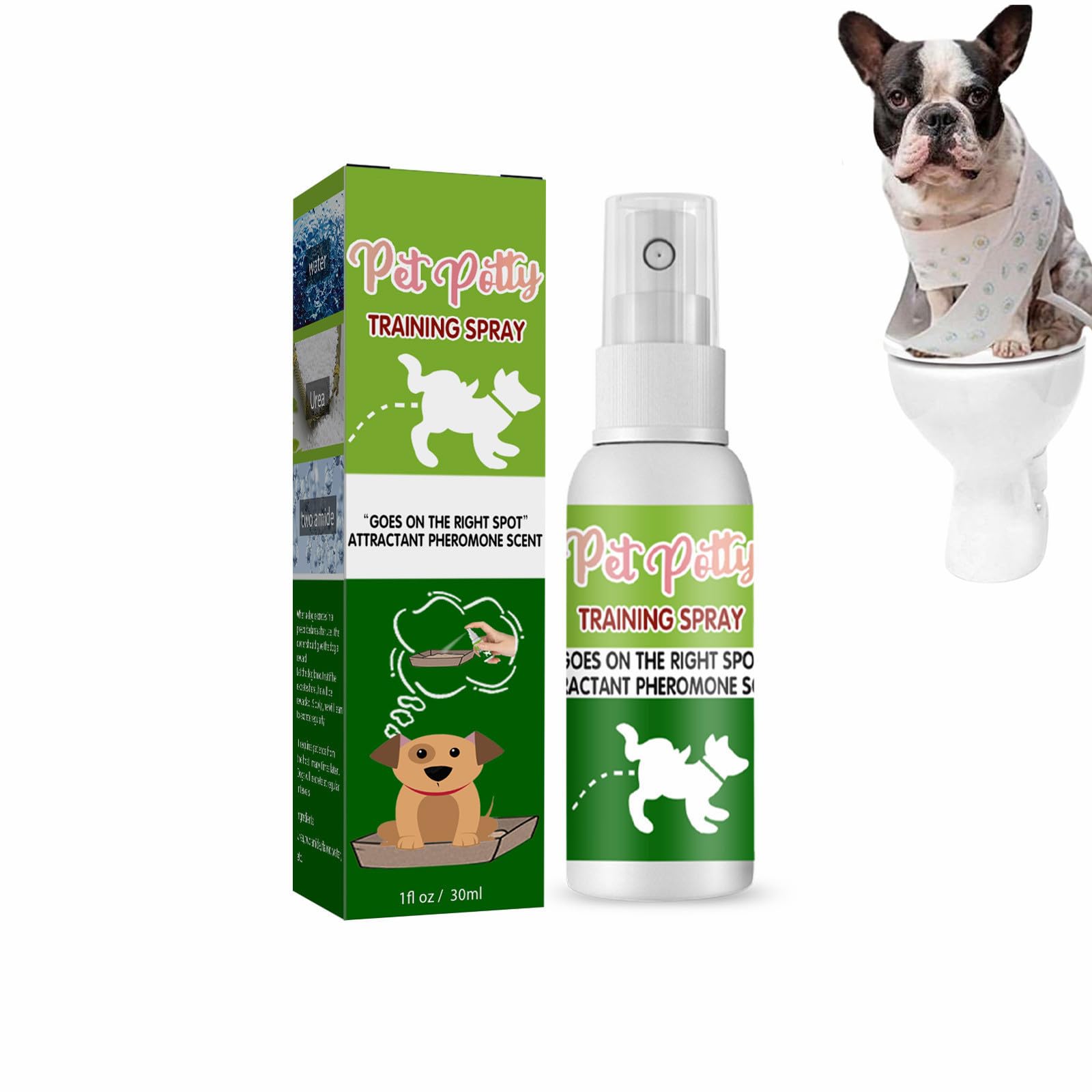 Rakiuty Spray d'Entraînement pour Chien,Pulvérisateur d'apprentissage de la Propreté pour Chiot,30ml Spray Attractif Naturel,Aide à l'Apprentissage de la Propreté,Spray d'apprentissage de la Propreté