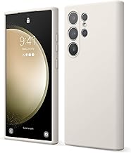 elago Funda Silicona Líquida Compatible con Samsung Galaxy S24 Ultra, Silicona Premium, Protectora Cuerpo Completo [Estructura A Prueba Golpes 4 Capas], Forro Microfibra Suave Antiarañazos (Piedra)