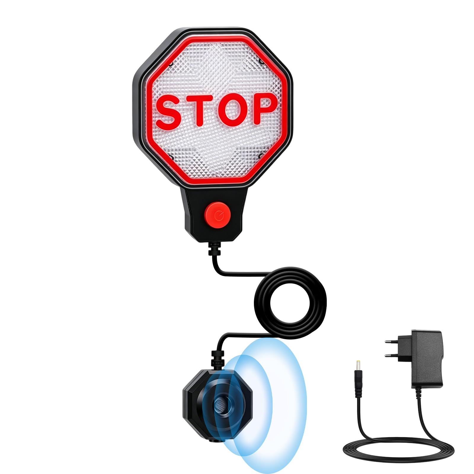 Sensor de aparcamiento ultrasónico, sensor de aparcamiento ajustable para garaje, ayuda de aparcamiento ajustable, ayuda de aparcamiento para garaje, ayuda de aparcamiento con luces rojas, amarillas y