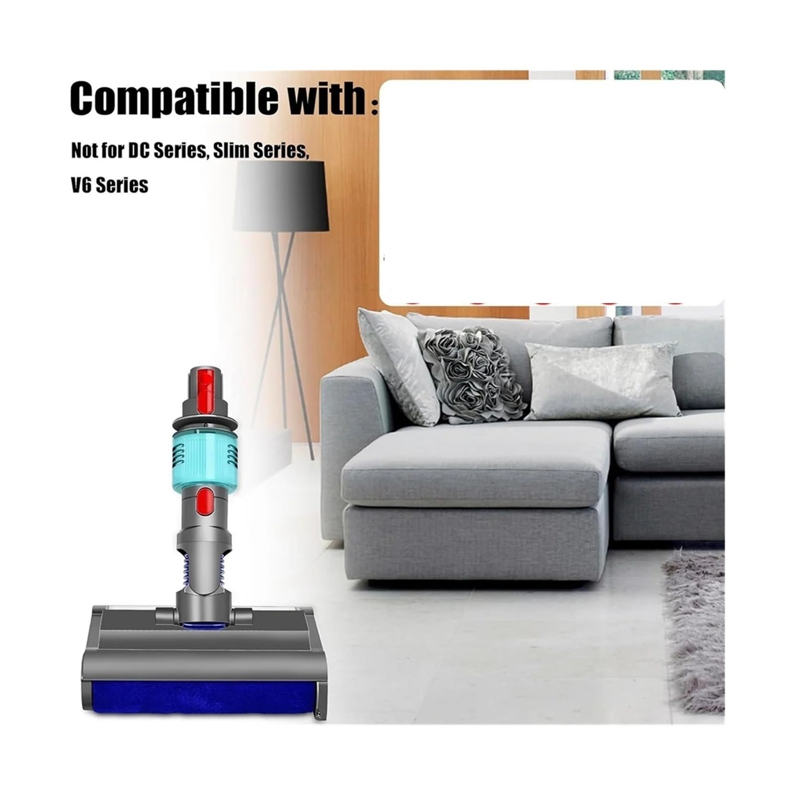 Cabezal De Mopa Eléctrica Húmedo Y Seco Con Cepillo Lavado, Compatible Dyson,V7 V8 V10 V11 V15, Repuestos Aspiradora