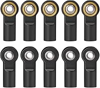 Vista 5 de Que-T 10pcs Metal Link Rod End M4 Ball Joint Head para RC Crawler Car (negro)