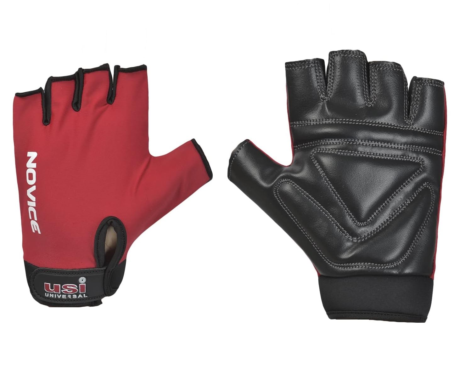 USI UNIVERSAL Gym Gloves, 733NV Novice Fitness Gym Gloves for Men & Women, Workout Powerlifting Gloves, Polyester, Elastane, Foam Construction, Padded Palm Weight Lifting Gloves (Medium, Red/Black) (B0CGBXN911) Amazon Price History, Amazon Price Tracker