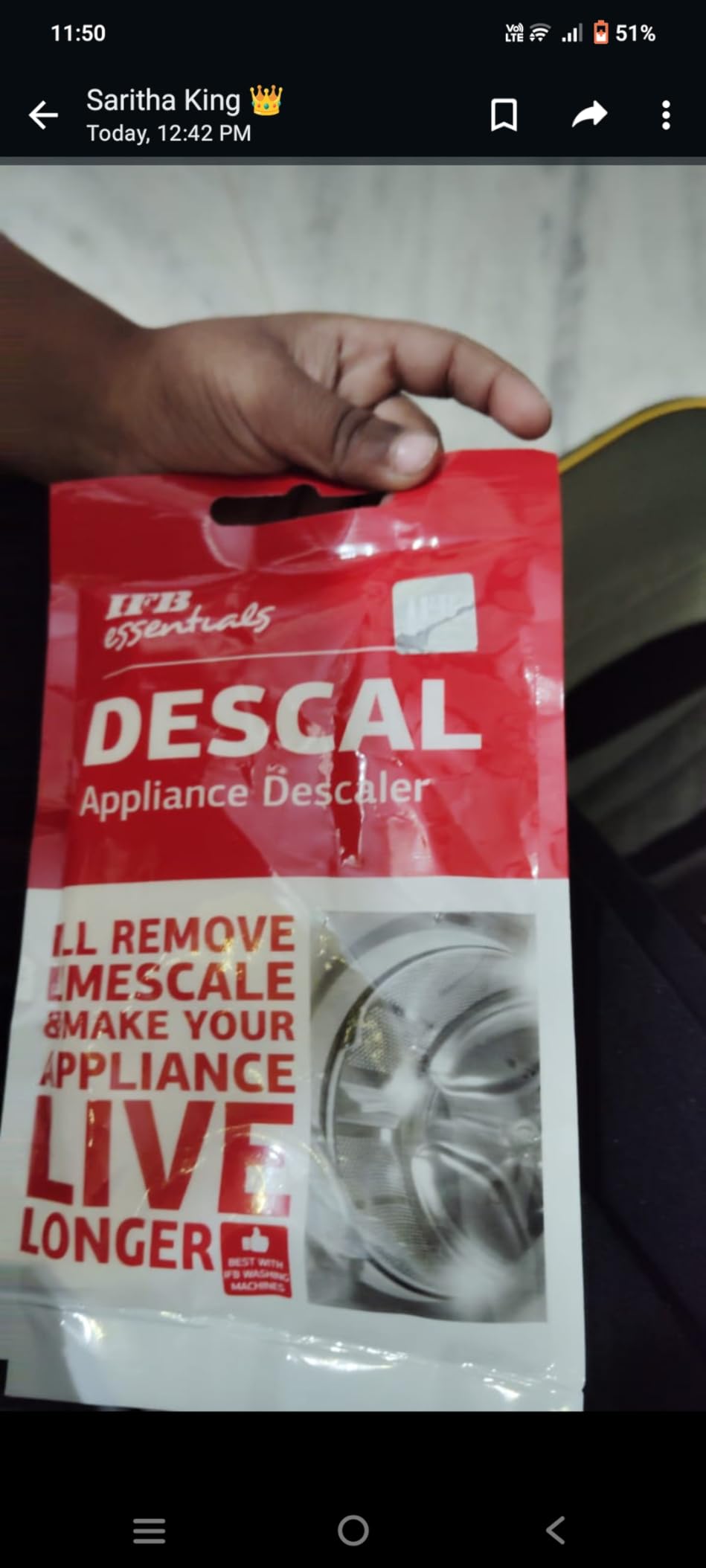 IFB Descale Powder For Washing Machine Drum Cleaner & Tub Cleaner, Washing Machine Cleaner