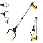 32 Foldable GrabRunner Reacher Grabber with Strong Magnetic Tip for Seniors, Disabled, After Surgery Recovery(Yellow)