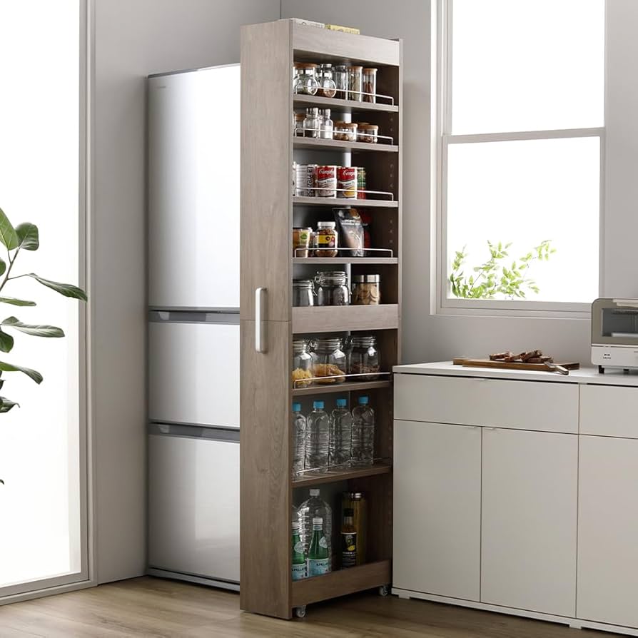 Amazon.co.jp: RASIK 隙間収納 キッチンワゴン スリム ラック