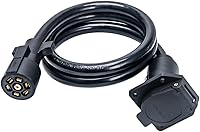 Vista 1 de Extensión de remolque de 7 pines (4 pies) - Extensión de enchufe de remolque de 7 vías - Extensión de enchufe de remolque de 7 cuchillas