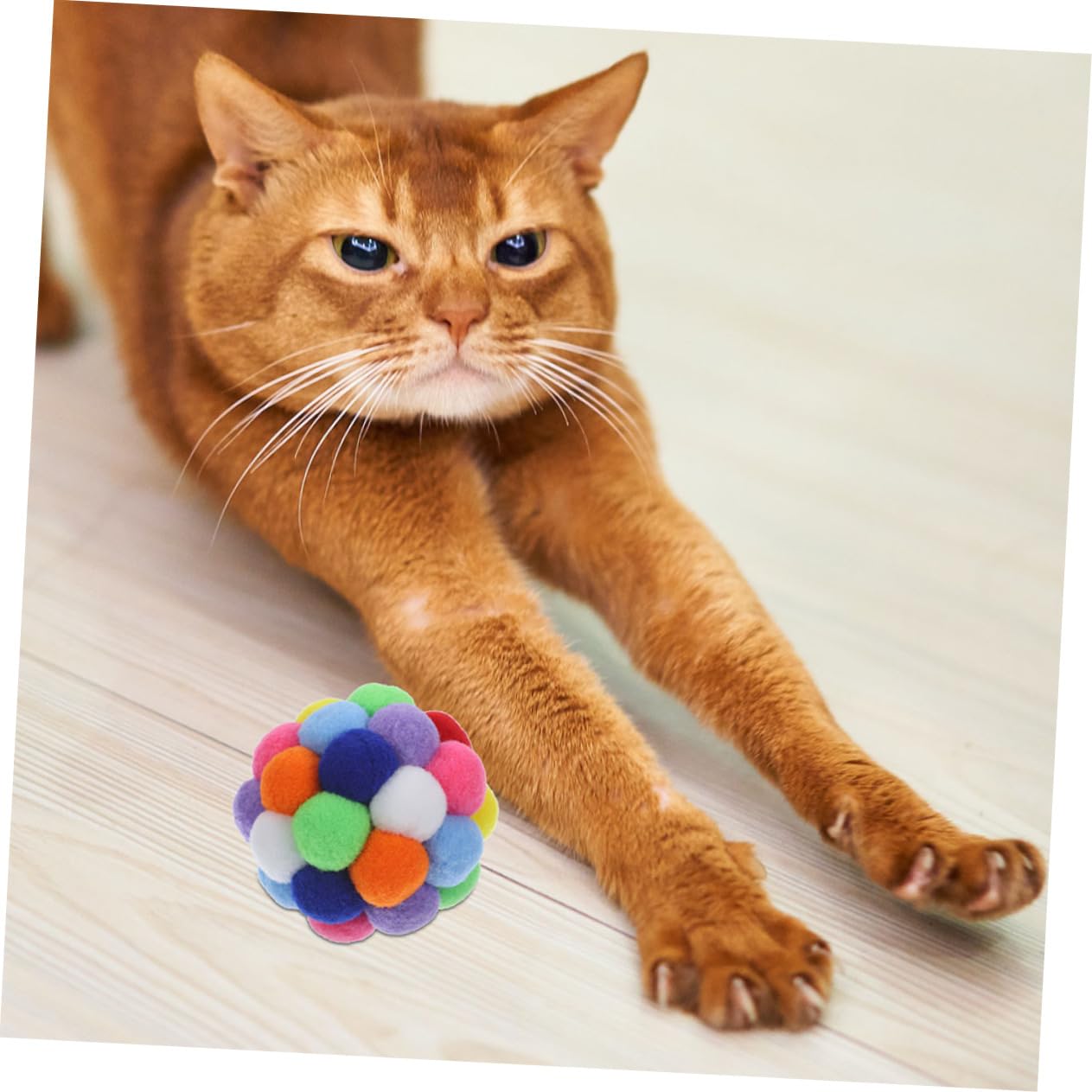 minkissy 4pièces Jouet Chat Interactif Balles pour Chats avec Clochettes Intérieur