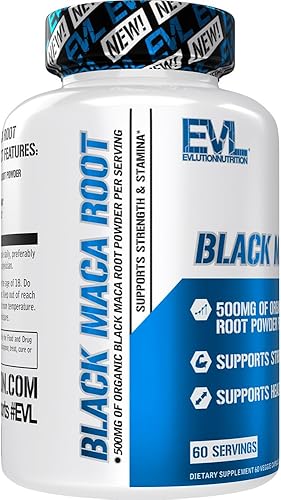 Miniatura 4 de Evlution Nutrition Raíz de maca negra – Apoyo energético – 500 mg de raíz de maca negra orgánica en polvo – Suplemento de entrenamiento – Cápsulas