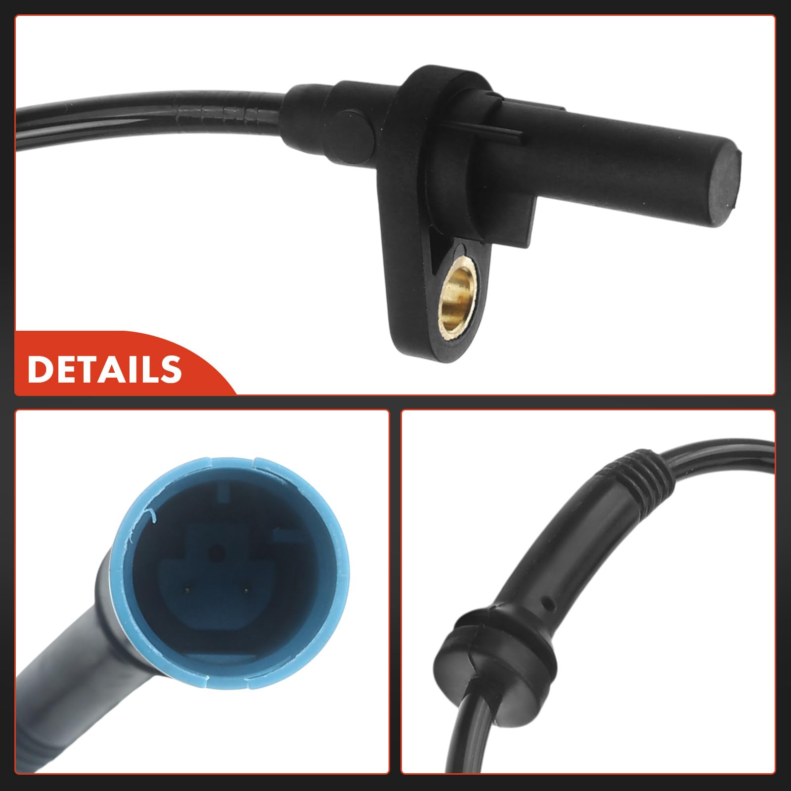 Frankberg 2 sensori ABS per la velocità delle ruote sull'asse anteriore | Compatibile con: Serie 6 Cabrio E64, Serie 6 E63, Serie 5 E60, Serie 5 Touring E61