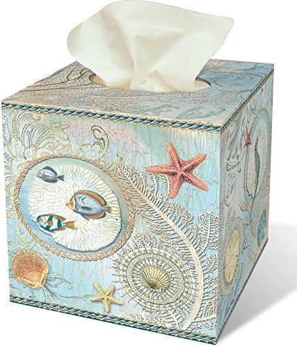 Punch Studio Seascape Tissue Box Cover
