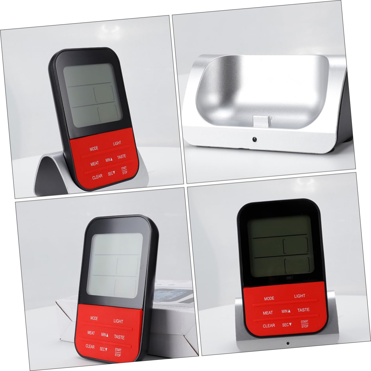 Alipis Termómetro de Doble Sonda para Carne y Cocina Inalámbrico Pantalla de Temperatura Preprogramada y Control Remoto para Uso en Restaurantes y Barbacoas