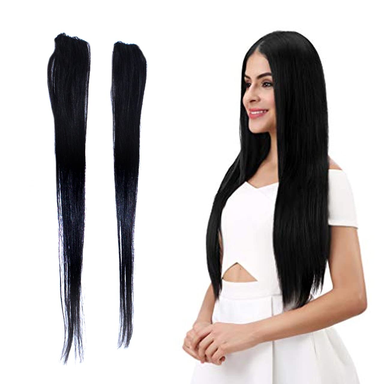 Baal 2 Pcs Seamless Hair Cover Up Patch Extension for Women And Girl