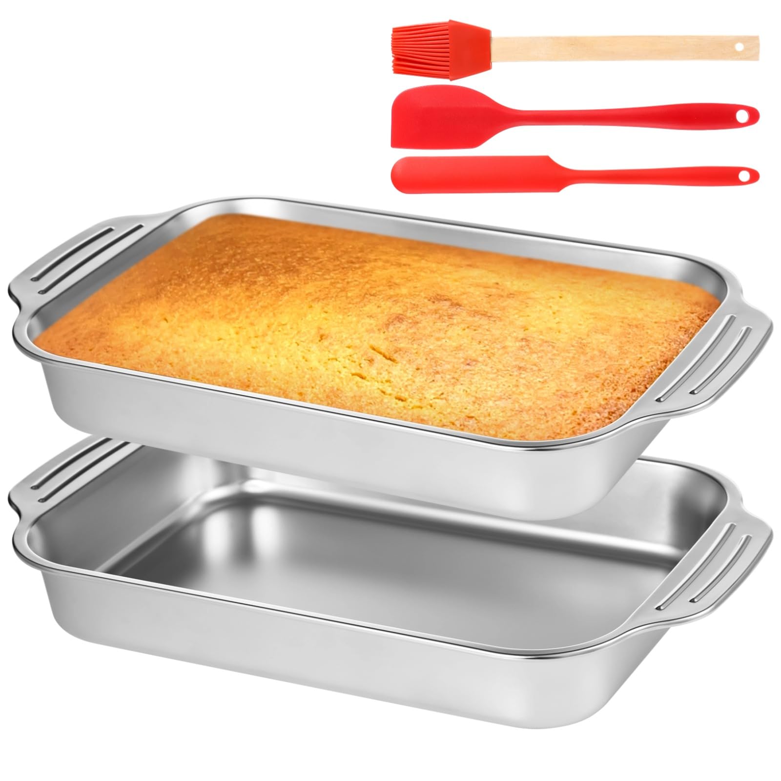 2 moldes para tartas de acero inoxidable