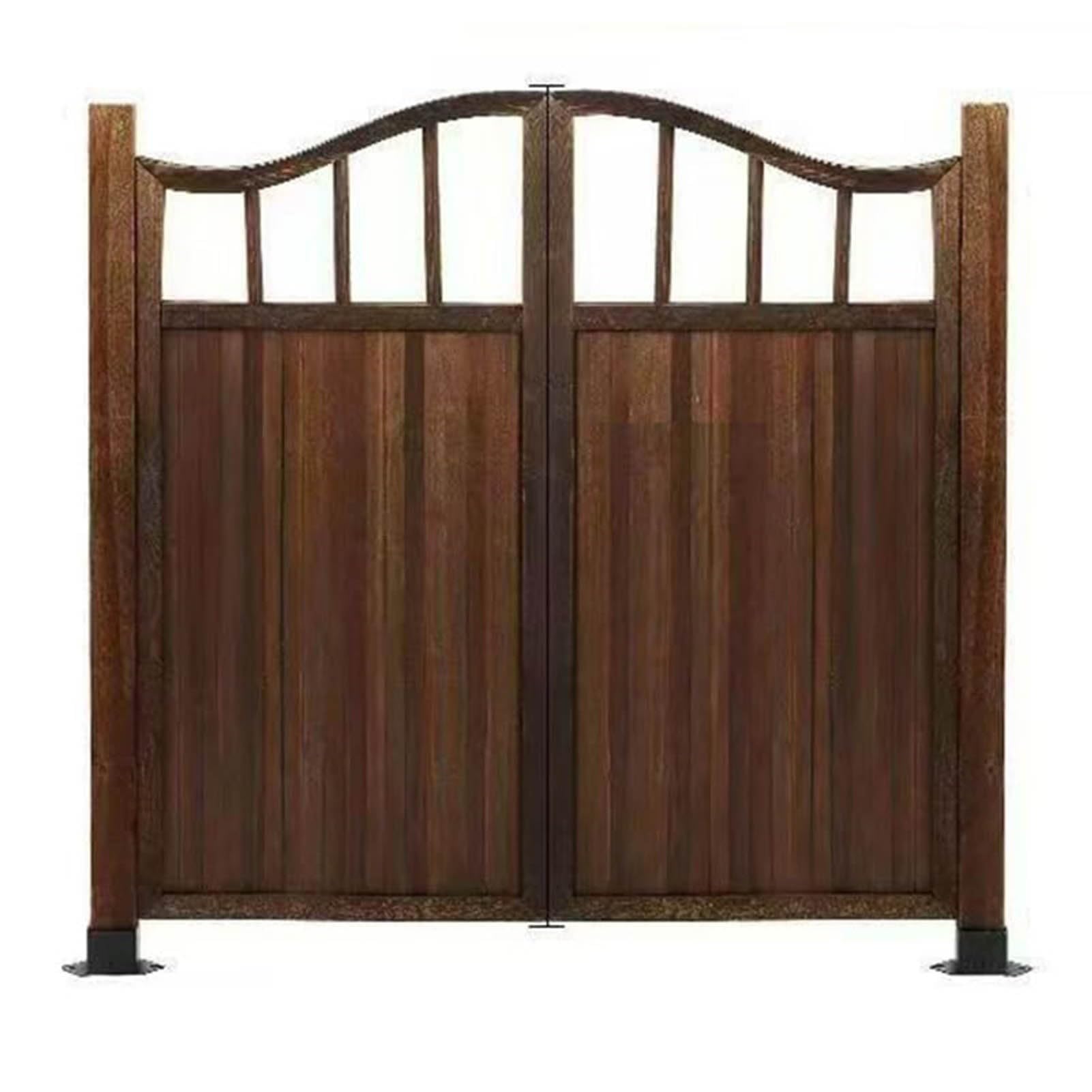 JFBLSD Outdoor Garden Gates, Carbonised Vintage Wooden Doors, Freestanding Wood Fence Partition for Home Yard Indoor(120x152cm)